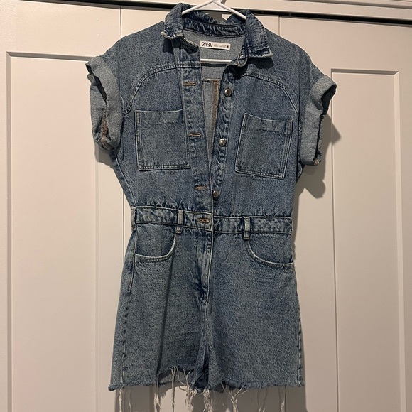 Zara Denim Romper - Picture 1 of 5